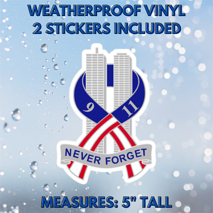 9-11 Never Forget Sticker 2 Pack