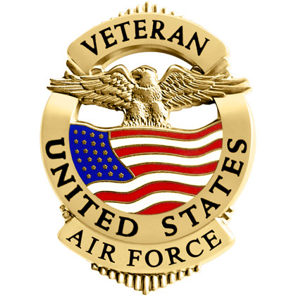 Air Force Veteran Pin Badge