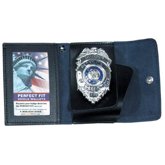 Universal Leather Badge Snap Case