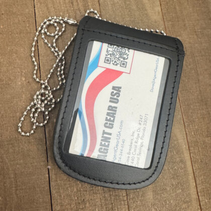 Alternative view of Police Officer Hero Badge With Blue Line Neck Holder Badge Holder