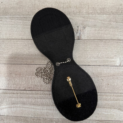 Combo - Registered Executive Bodyguard Badge And Belt Clip Neck Holder - Gold W/Silver Panels - Image 2