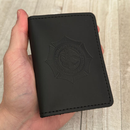 Department Of Justice Emblem With Leather Credential Case