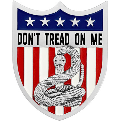 Don't Tread On Me Pin - Antique Silver