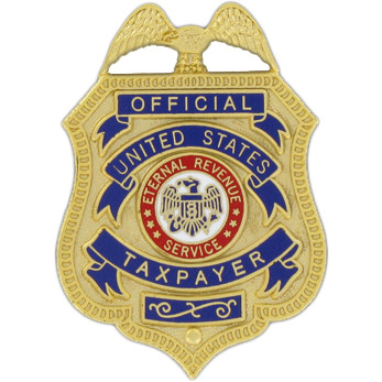 Eternal Revenue Taxpayer Badge & Case