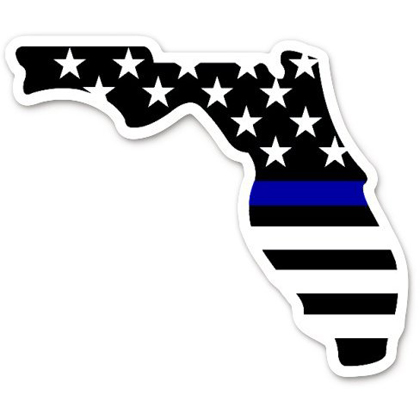 Florida Blue Line Flag Sticker