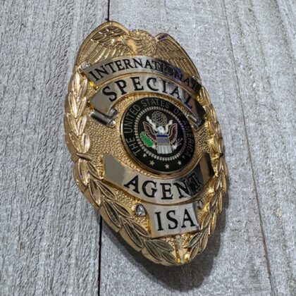 International Special Agent Badge - Gold With Silver Panels - Image 2