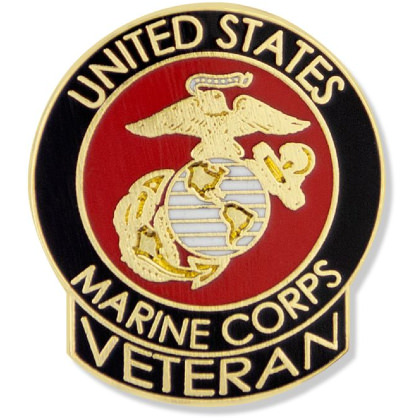 Marines Veteran Pin