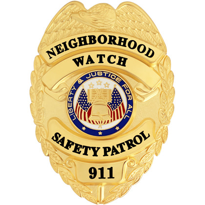 Neighborhood Watch Safety Patrol Badge