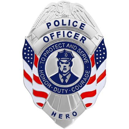 Police Officer Hero Mini Badge