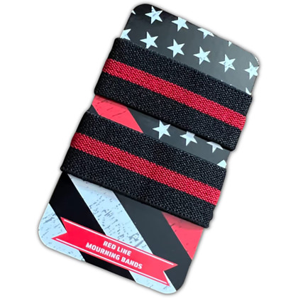 Red Line Mourning Bands