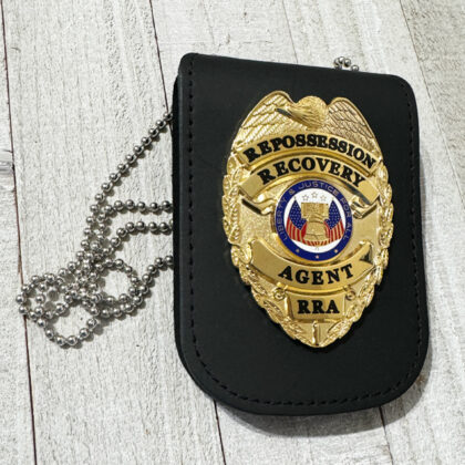 Repossession Recovery Agent Badge With Neck Chain ID Holder - 2 Pack