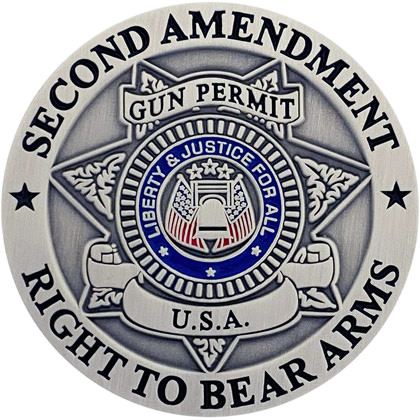 Second Amendment Right To Bear Arms Pin - Antique Silver