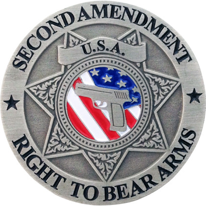 Second Amendment Right To Bear Arms Gun Pin