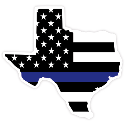 Texas Blue Line Flag Sticker