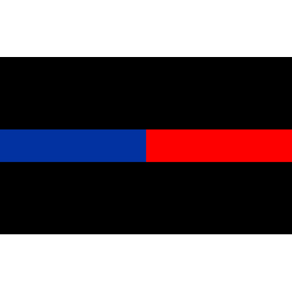 Thin Blue & Red Line Sticker