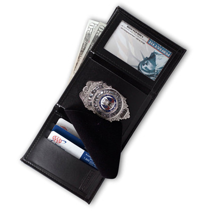 Tri-Fold Badge Wallet With Single ID Window & 3 CC Slots