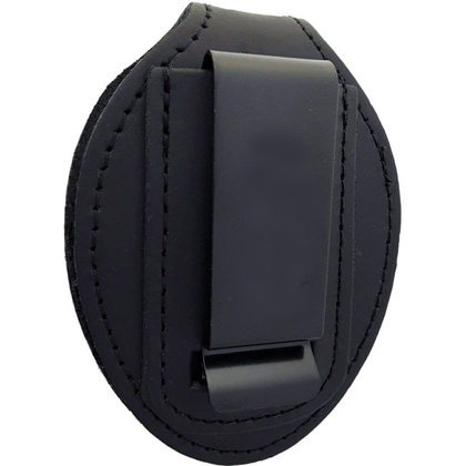 Universal Oval Belt Clip Badge Holder - Soft Leather