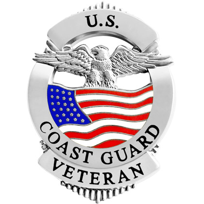 U.S. Coast Guard Veteran Pin Badge